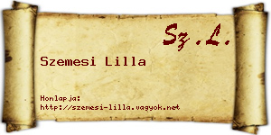 Szemesi Lilla névjegykártya